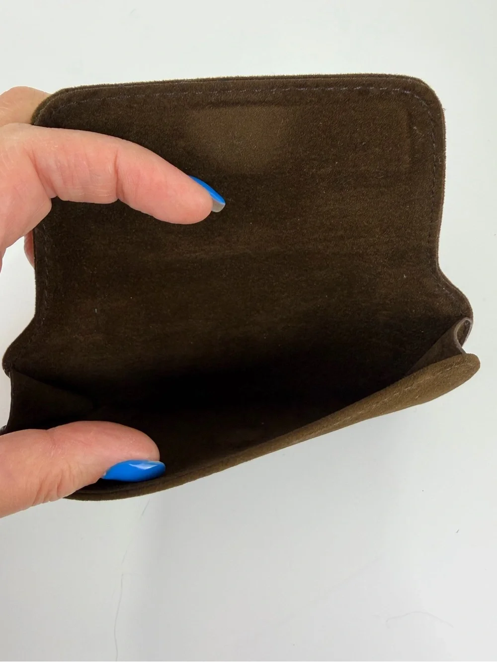 Tom Ford Brown Suede-Like Eyeglass & Sunglasses Case – Case Only